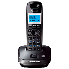 Телефон радио KX-TG2521RUT,на подставке, телефонный справочник на 50 имен, подсветка дисплея, поиск трубки, AOH/Caller ID, автоответчик, цвет черный