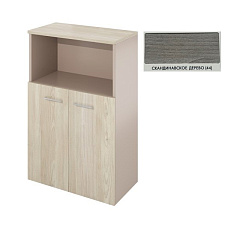 Атлон Скандинавское дерево Шкаф для документов низкий открытая полка ДГ47, цвет каркаса - глиняный серый. Размер (ШхГхВ): 800х418х1250 мм. ЗАКАЗНАЯ ПОЗИЦИЯ 
