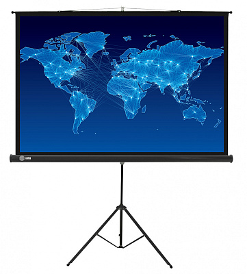 Экран на штативе "Cactus Triscreen" CS-PST, размер 150x150 см, диагональ 87'', цвет белый матовый, формат экрана 1:1