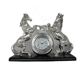 Часы настольные  Moda Argenti керамика, покрытие серебро нанесенное методом гальванопластики.
