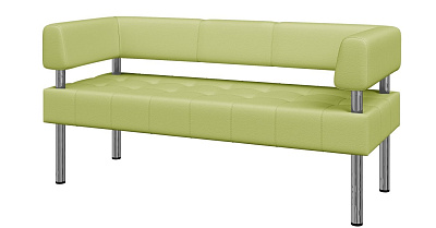 Диван Бизнес 3-местный экокожа зеленый Ecotex 3006 (1 категория) 1620x620x770 (ШхГхВ). ЗАКАЗНАЯ ПОЗИЦИЯ  