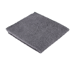 Салфетка из микрофибры 30х30 см универсальная, 1 шт/уп, плотность 320гр/м2, ультразвуковая обработка края, цвет серый