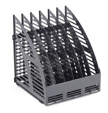 Вертикальный накопитель  6 отделений, разборный, размеры 245х245х285мм, цвет черный