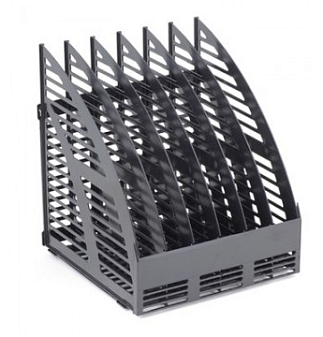 Вертикальный накопитель  6 отделений, разборный, размеры 245х245х285мм, цвет черный