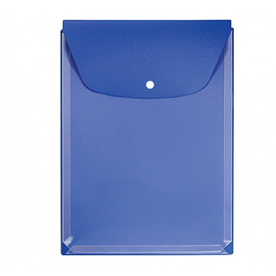 Папка с кнопкой, плотность 300 мкр, размер А4 (235х325мм) с расширением,  и верхним  прозрачным листом.