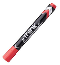 Маркер перманентный пулевидный "Deli EU10040 Think" ширина линии 2,5 мм, цвет красный