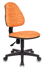 Кресло детское KD-4/GIRAFFE обивка - оранжевая ткань. Пластиковая крестовина. Нагрузка до 100 кг.