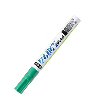 Маркер промышленный лаковый на масляной основе Basir Р-862, круглый наконечник, корпус алюминий, цвет зеленый