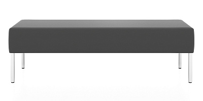 Банкетка МС 3-местный, без спинки и подлокотников экокожа черный. Размер (ШхГхВ): 1530х630х450 мм.