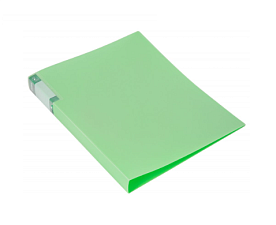 Папка пластиковая с пружинным механизмом "Бюрократ Gems GEM07PGRN", торцевой карман, цвет зеленый турмалин
