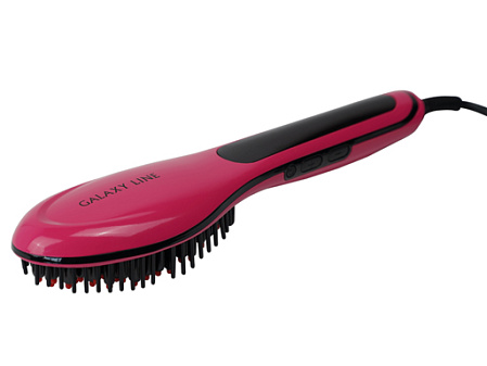 Плойка-стайлер автоматическая GALAXY GL4635, мощность 50 Вт, регулятор температурных режимов (80-230ºС), ЖК-дисплей с индикацией температурных режимов,Вращающийся на 360°, цвет черный/розовый