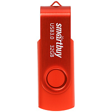 Флеш-носитель  32Gb USB 3.0, SmartBuy "Twist", Flash Drive, красный  