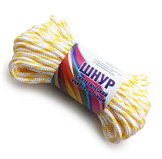 Шпагат шнур хозяйственный полиамидный D-6мм, длина 20м, ассорти,  без сердечника