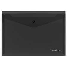 Папка на кнопке Berlingo "No Secret", пластиковая, А4, плотность 200 мкр, цвет черный