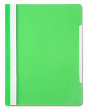 Скоросшиватель пластиковый, прозрачный верхний лист, цвет салатовый