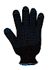 Перчатки полушерстянные с ПВХ точками 10 пар/уп, Черные/Серые, 7,5 класс. 110 гр 