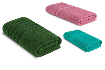 Полотенце махровое  70х130 см, плотность 360 гр/м2, 100% хлопок, цвет ассорти