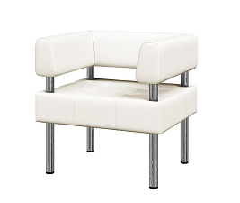 Кресло Бизнес экокожа белый Ecotex 3002 (1 категория). Размер (ШхГхВ): 770х620х770мм. ЗАКАЗНАЯ ПОЗИЦИЯ  