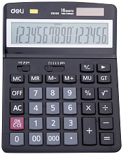 Калькулятор Deli 16 разряд. E39259 148.5х192.8х45.5мм бухгалтерский, настольный, черный