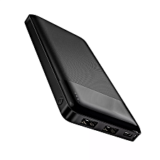 Портативный аккумулятор "Hoco J72 Easy travel" тип батареи Li-pol, 2 USB-разъема, емкость батареи 10000мAч, сила тока на выходе 2A, размер 68х136 мм, цвет черный