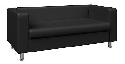 Диван Алекто 3-местный экокожа черный Ecotex 3001 (1 категория) 1760х830х700 мм (ШхГхВ) 