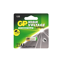 Батарейка алкалиновая GP Mercury Free, А23 (23AF, V23GA, MN21), 12 В, блистер 1 шт