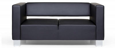 Диван Горизонт 2-местный экокожа черный P2 Euroline 9100 (1 категория). Размер (ШхГхВ): 1600x900x730 мм.