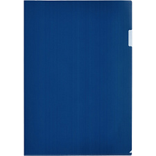 Папка уголок 180мкм А3 пластик, глянец, непрозрачный цвет синий