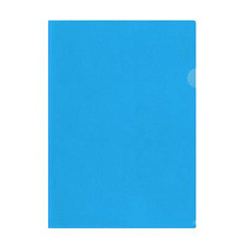 Папка-уголок пластиковая, А4, плотность 180 мкр, цвет синий непрозрачный