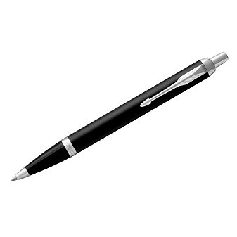 Ручка PARKER IM Metal Core K321 Black CT M арт. 1931665 синий стержень, корпус: латунь/лак/хром, подарочная упаковка