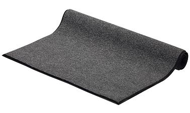Коврик грязезащитный "VORTEX Профи" размер 90х120см, влаговпитывающий ребристый с бордюром  износоустойчивый, ворс - полиэстер; подложка ПВХ, цвет серый