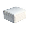 Салфетки бумажные белые 1-слойные "Plushe Standart" 100 листов в упаковке, размер: 24х24 см, микротиснение