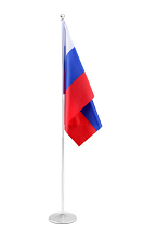 Флагшток - напольный, крепление на 1 флаг, выдвижной телескопический 3 м, платформа d-36 см