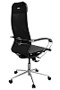 Кресло ErgoLife Set 12. Обивка - ткань/сетка, цвет черный. Мягкий подголовник. Хромированная каплевидная крестовина. Синхромеханизм. Нагрузка до 150 кг.