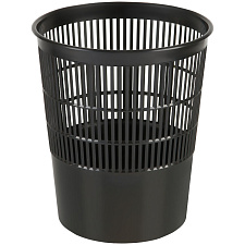 Корзина для бумаг 14л "Стамм" пластиковая, сетчатая, цвет черный