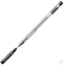 Ручка гелевая "WORKMATE U-Save" черный стержень, на водной основе, 0,5 мм, прозрачный корпус