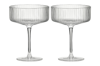 Набор бокалов 2 шт Pozzi Milano 1876 "Modern Classic", материал стекло хрустальное, 250мл, цвет прозрачный, подарочная упаковка