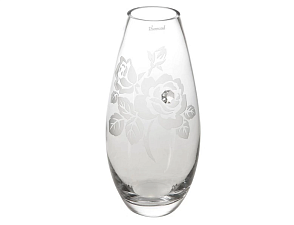Ваза декоративная Deco Glass "Роза", диаметр 8см, высота 32 см, материал стекло