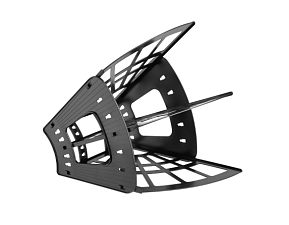 Лоток для бумаг веерный 2 отдела, 3 секции "Стамм Эконом" разборный, цвет ассорти (черный, серый)