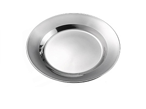 Тарелка обеденная 22см, нержавеющая сталь, не окисляется, объем 750мл