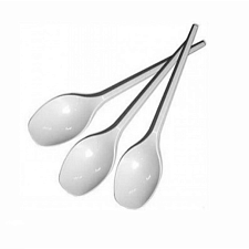Ложка одноразовая столовая, пластиковая 100шт/уп., полная длина 16,5см ножка 10см