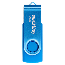 Флеш-носитель  32Gb USB 2.0, SmartBuy "Twist", Flash Drive, синий  