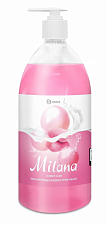 Мыло-крем жидкое 1 л Grass "Milana" с дозатором, ассорти, флакон с дозатором