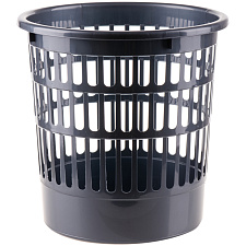 Корзина для бумаг 9л пластиковая, сетчатая, цвет серый