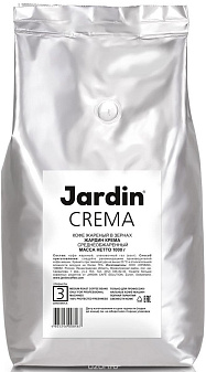 Кофе JARDIN "Crema" в зернах 1кг мягкая упаковка  60% Арабика 40% Робуста