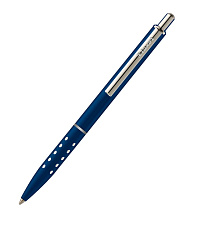 Ручка подарочная автоматическая LUXOR "Window"  1,0 мм, синий стержень, корпус синий/хром, материал медь