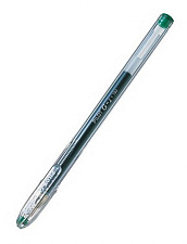 Ручка гелевая Pilot BL-G1-5T, зеленый стержень, 0,5 мм, прозрачный корпус