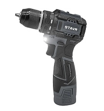 Дрель-шуруповерт Stavr SDD 16 BL-2K аккумуляторный,BL мотор,напряжение 16 Вольт, 0-400/ 0-1450 об/мин, 34/16Нм, 2 скорости, подсветка,быстрозажимной патрон 10мм,  доп аккумулятор, кейс