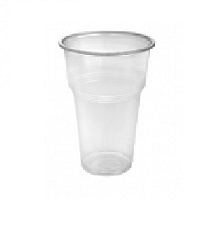 Стакан одноразовый пластиковый 500 мл прозрачный, 50шт/уп