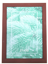 Рамка 21х30 дерево цвет "Красное дерево" профиль №5, ширина 2,1 см